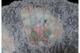 The beauties float, fan design by Marie Adam for Creusy, circa 1890
