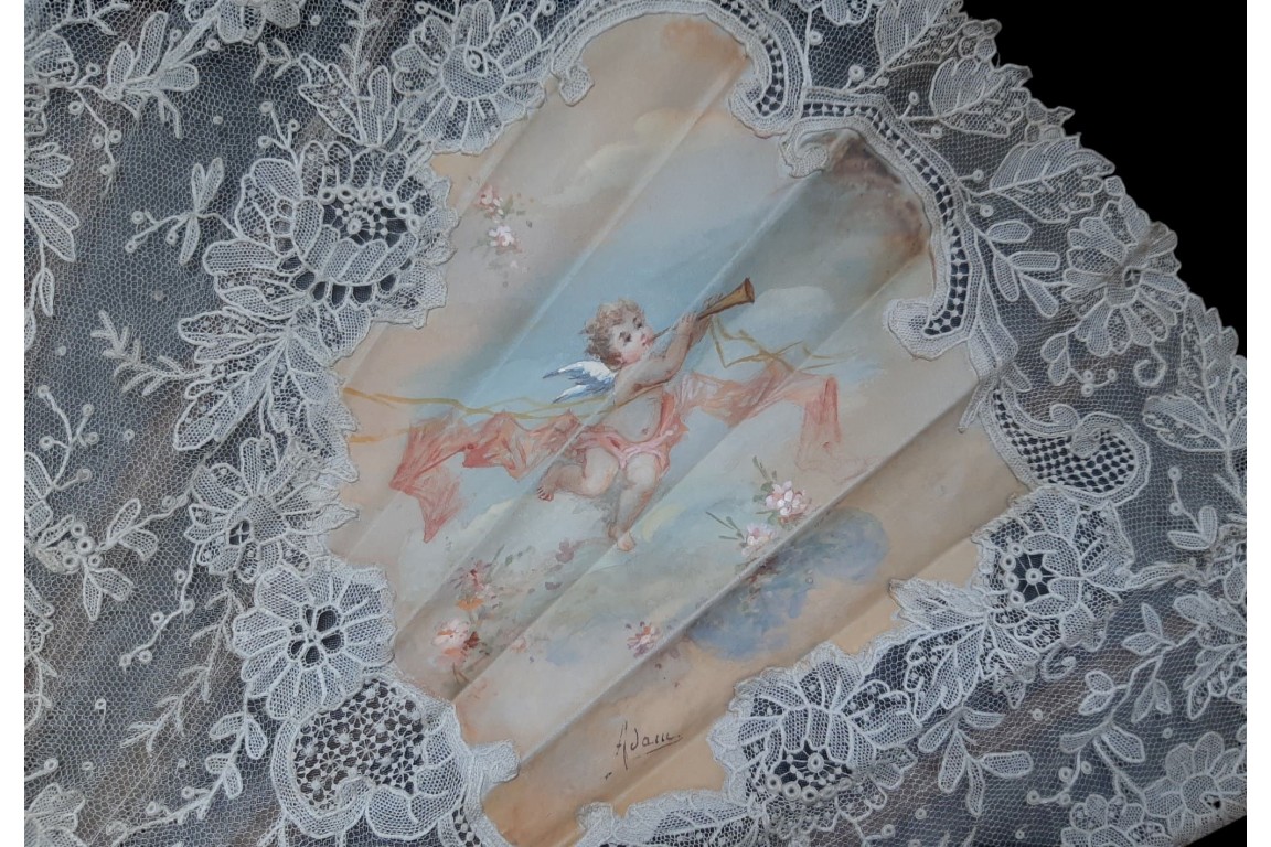 The beauties float, fan design by Marie Adam for Creusy, circa 1890