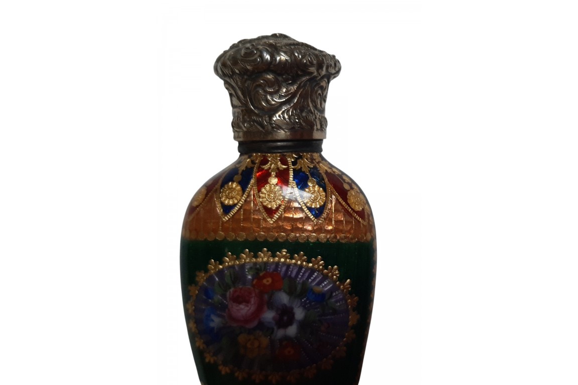 Flacon émaillé, vers 1860
