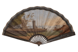 The bay of Napoli, fan circa 1800–1815