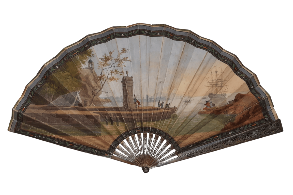 The bay of Napoli, fan circa 1800–1815
