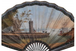 The bay of Napoli, fan circa 1800–1815
