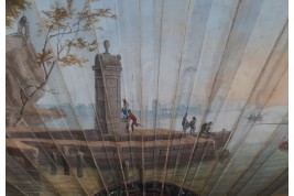 The bay of Napoli, fan circa 1800–1815