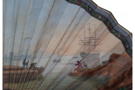 The bay of Napoli, fan circa 1800–1815