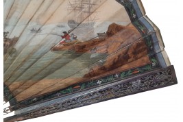The bay of Napoli, fan circa 1800–1815