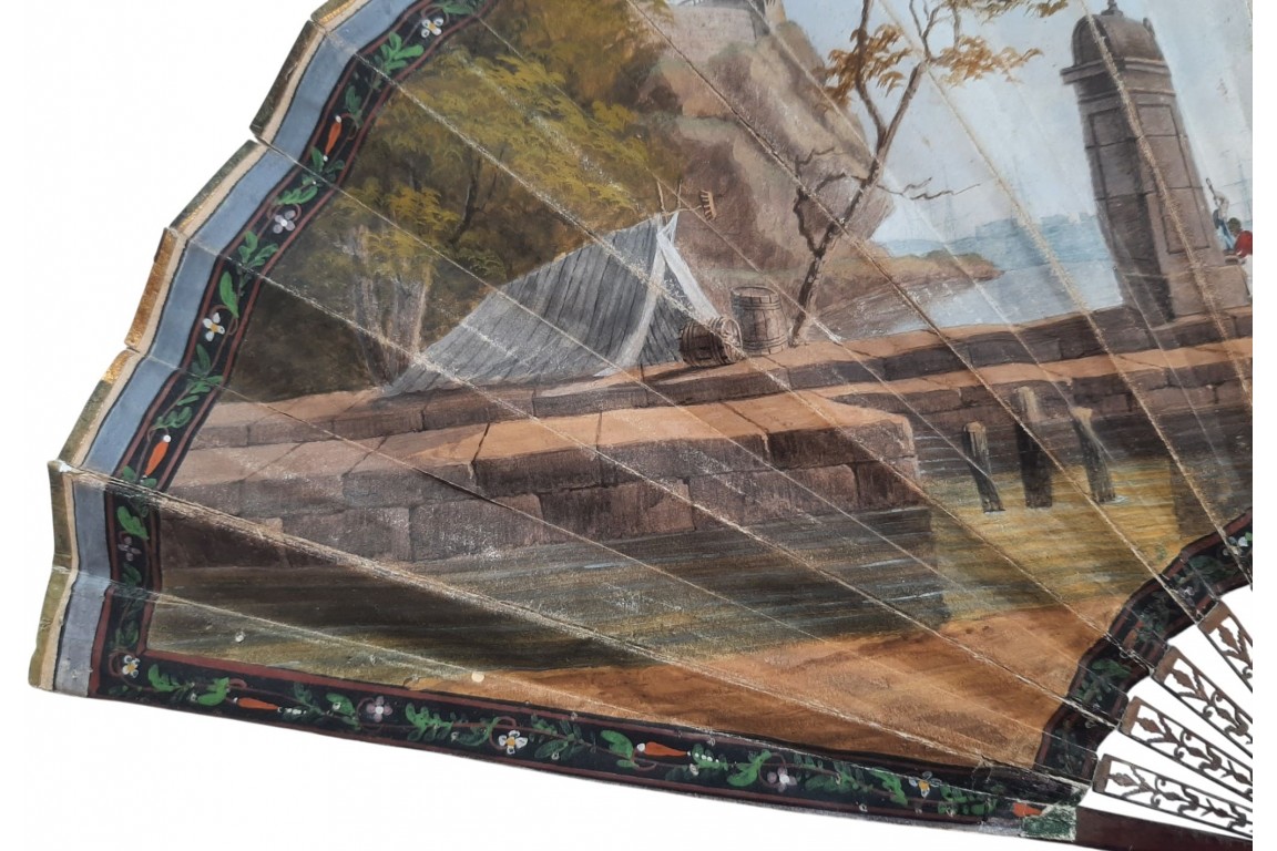 The bay of Napoli, fan circa 1800–1815