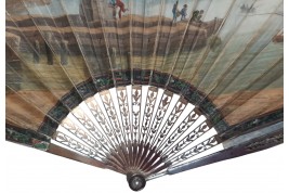The bay of Napoli, fan circa 1800–1815
