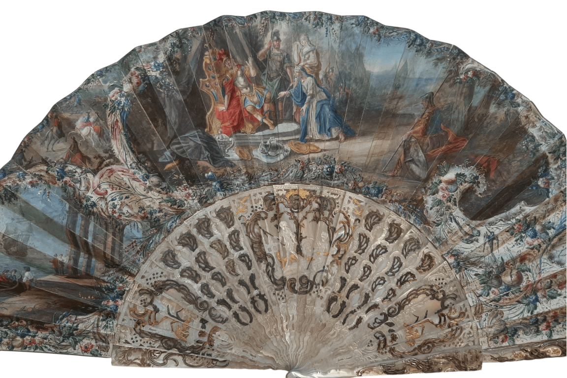 La continence de Scipion, éventail vers 1750