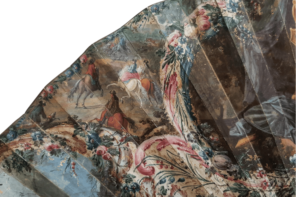 La continence de Scipion, éventail vers 1750
