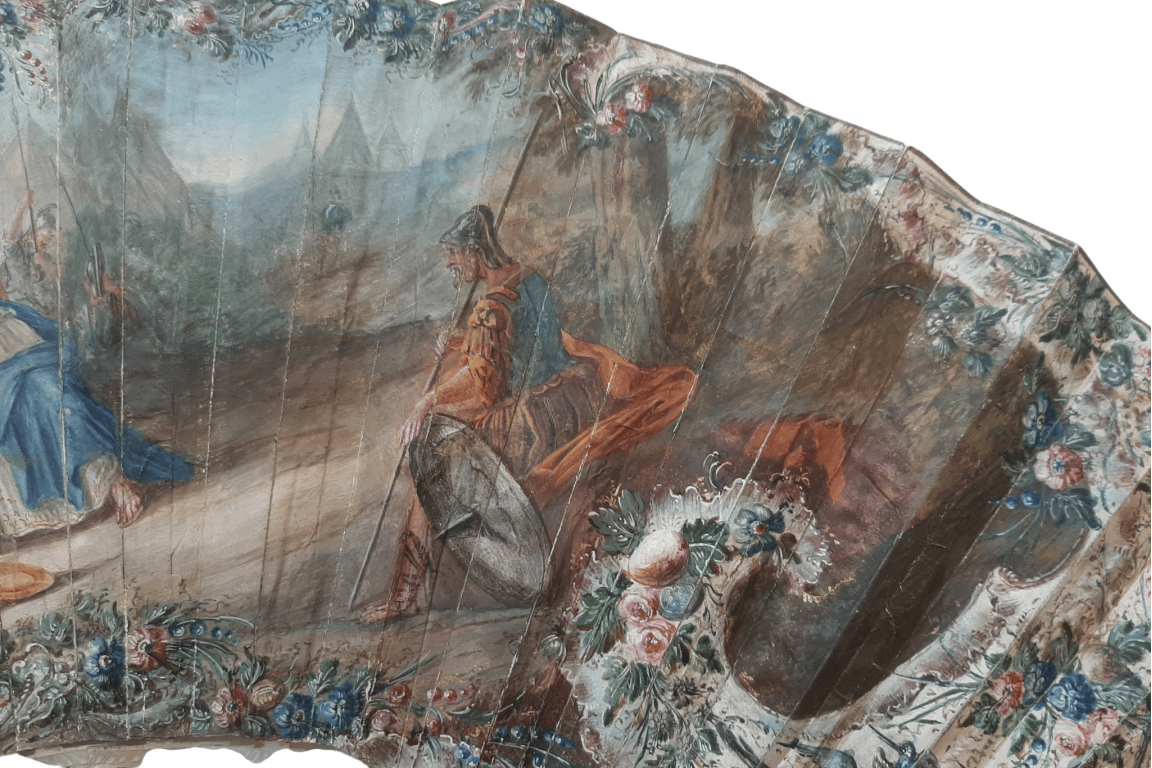 La continence de Scipion, éventail vers 1750