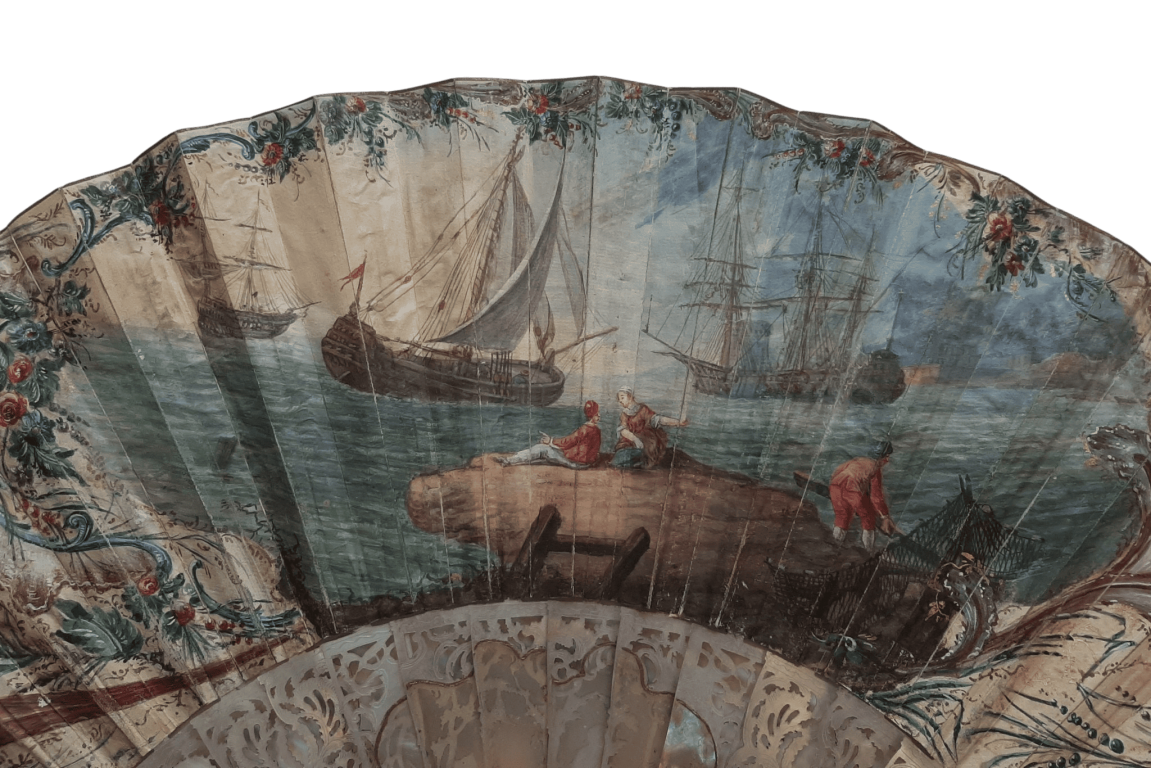 La continence de Scipion, éventail vers 1750