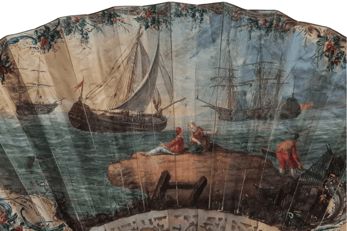 La continence de Scipion, éventail vers 1750