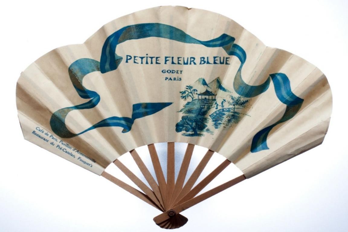 Perfume fan Petite fleur bleue Godet & Café de Paris. 1919