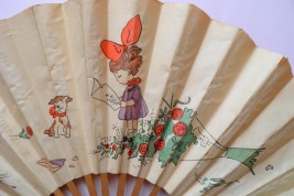 Bunch of flowers, fan circa 1950