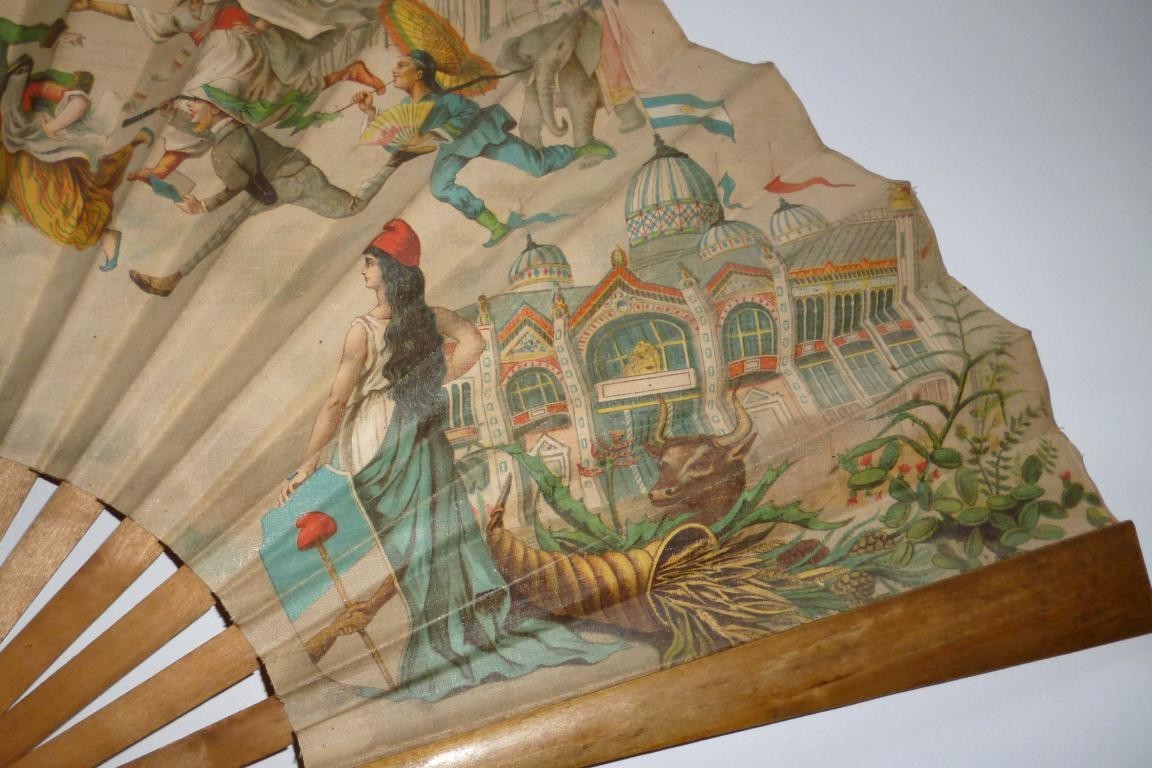 Souvenir fan, Universal exhibition, Paris 1889