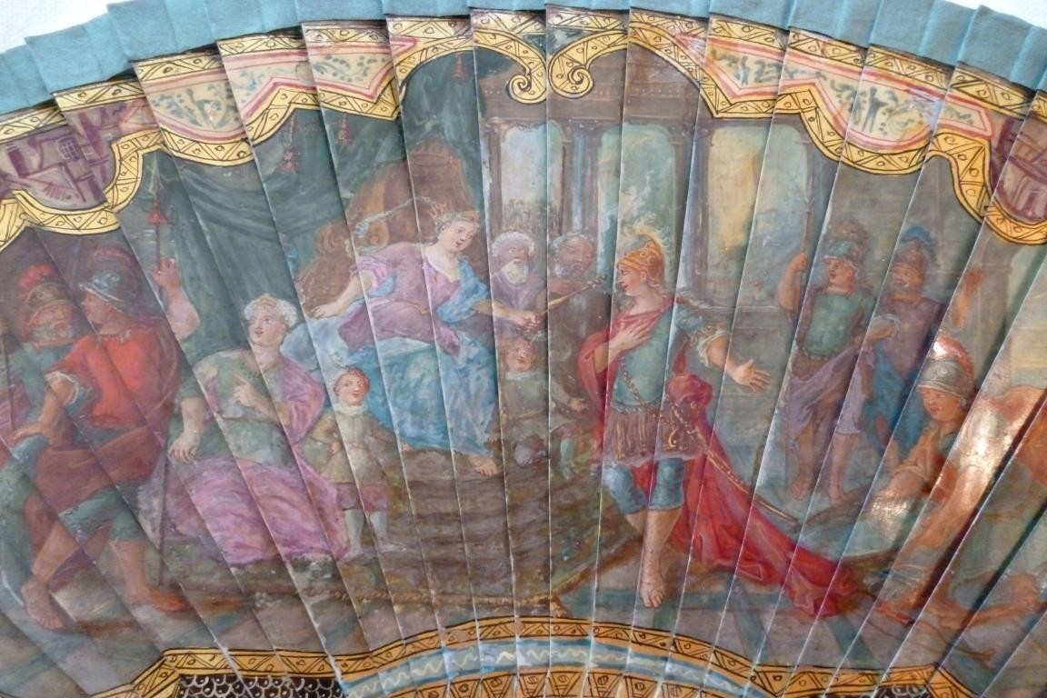Dido and Aeneas, vernis Martin fan circa 1730